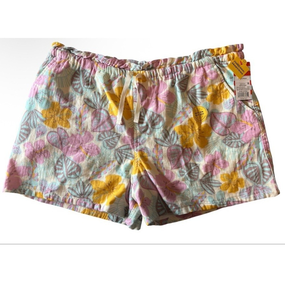 Cat & Jack Girls Floral Pajama Shorts XXL (18) Plus NWT